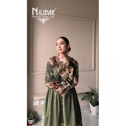 Ishita Sandhu in Our Green Velvet Embroidered Palazzo Set