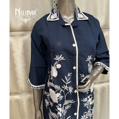 Midnight Blue Cotton Co-ord Set