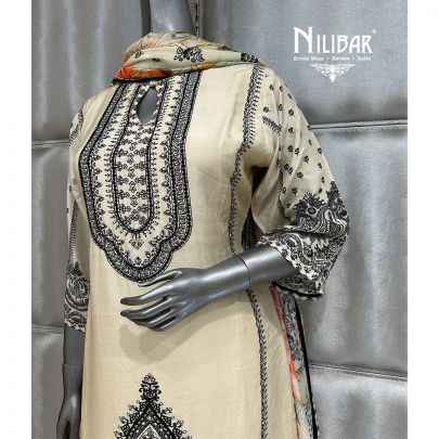 Cream Cotton Kurta with Pants