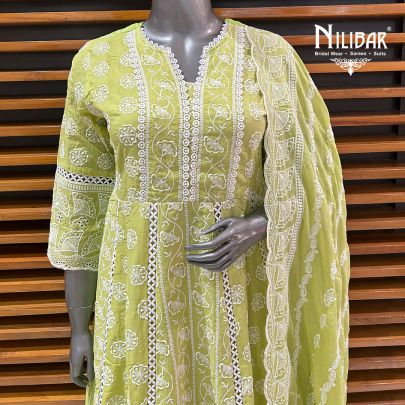 Light Green Cotton Summer Suit Set