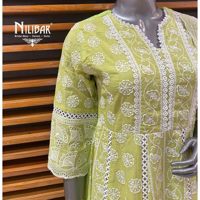 Light Green Cotton Summer Suit Set