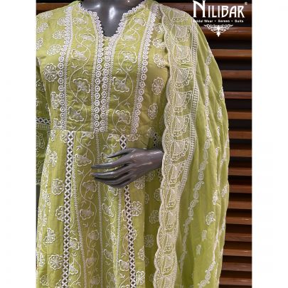 Light Green Cotton Summer Suit Set