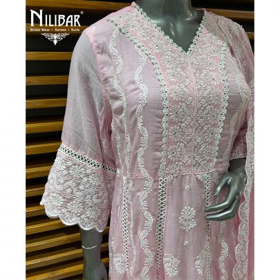 Baby Pink Cotton Summer Suit Set
