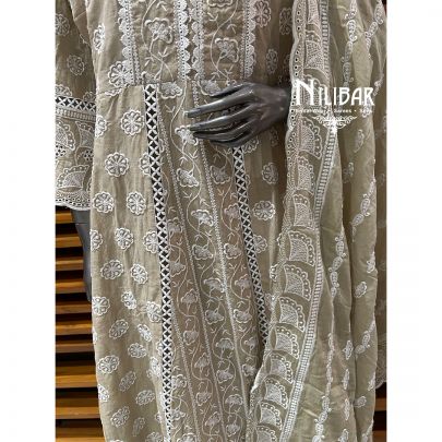 Beige Cotton Summer Suit Set