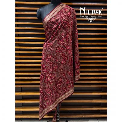Mehroon Georgette Dupatta