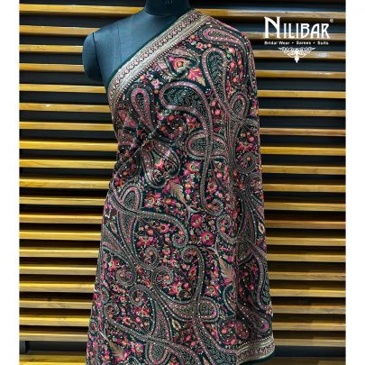 Bottle Green Georgette Dupatta