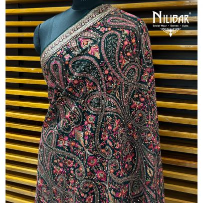 Bottle Green Georgette Dupatta