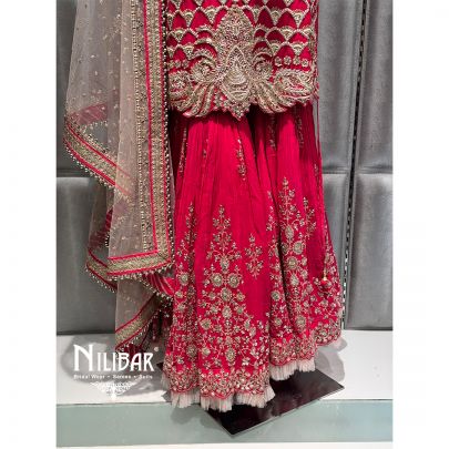 Hot Pink Georgette Garara Suit