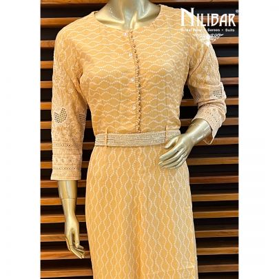 Light Yellow Cotton Jumpsuit