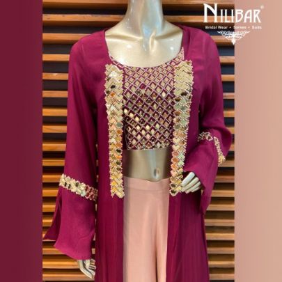 Burgundy and Beige Jacket Style Suit