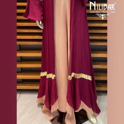 Burgundy and Beige Jacket Style Suit