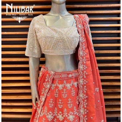 Orange Silk Lehenga