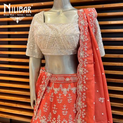 Orange Silk Lehenga