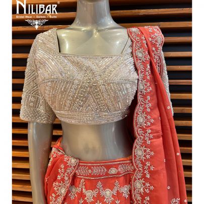 Orange Silk Lehenga