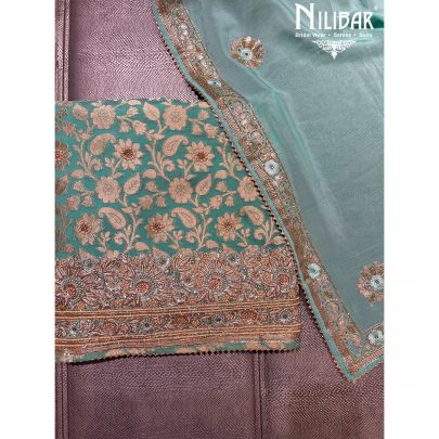 Pistachio Georgette Unstitched Suit