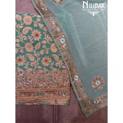 Pistachio Georgette Unstitched Suit