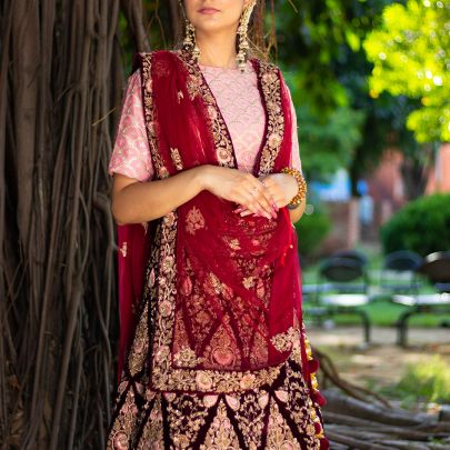 Beautiful Maroon Lehenga