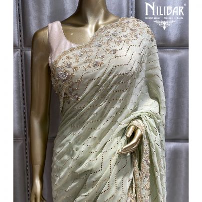 Light Green Georgette Saree