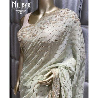 Light Green Georgette Saree