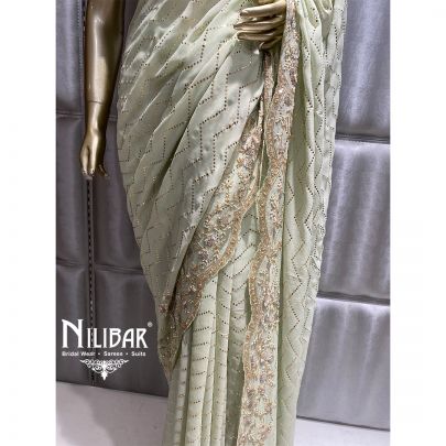 Light Green Georgette Saree
