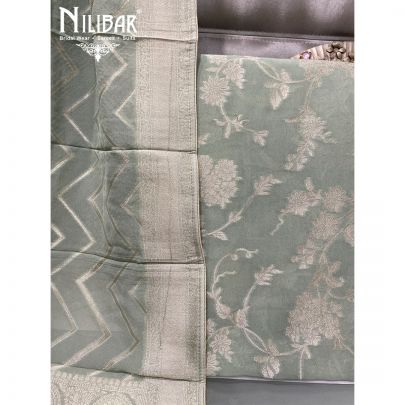 Sage Green Georgette Unstitched Suit