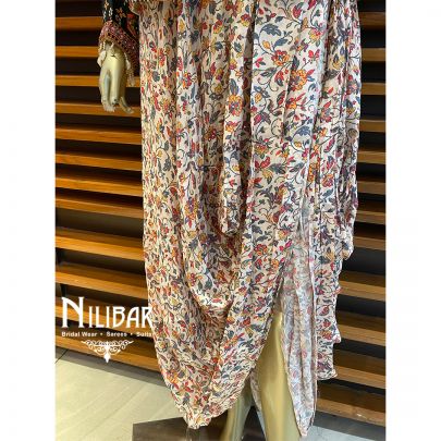 Multicolor Crepe Indo Western Set