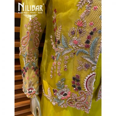 Apple Green Silk and Crepe Indo Western Sets.