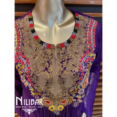 Violet Organza and Crepe Indo Western Sets