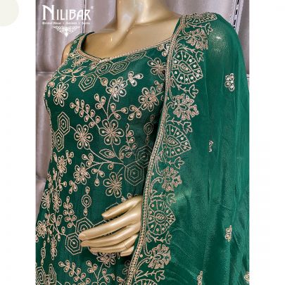 Green Chinon Garara Suit