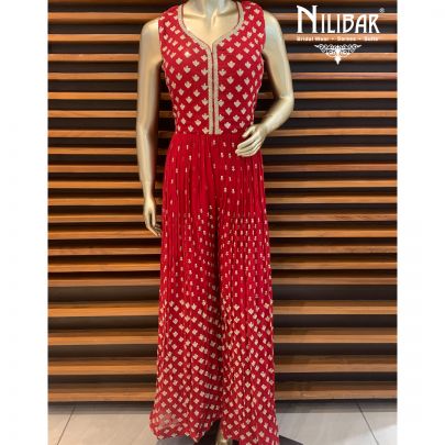Ruby Red Georgette Jumpsuit