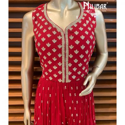 Ruby Red Georgette Jumpsuit