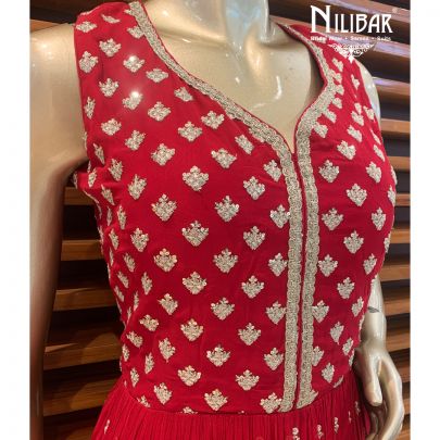 Ruby Red Georgette Jumpsuit