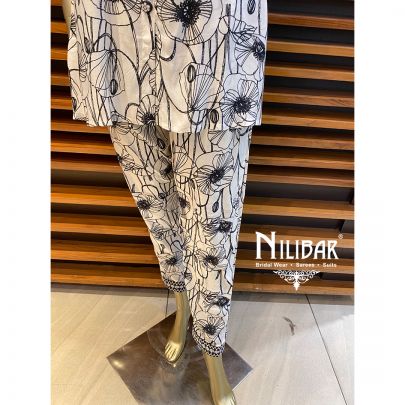 Black Printed Muslin Co-Ord Sets