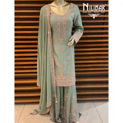 Fern Green Sharara Suit