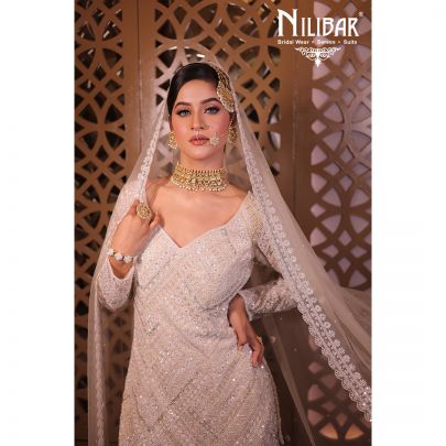 White Net Palazzo Suit