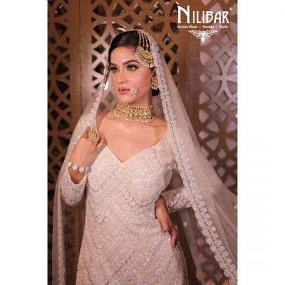 White Net Palazzo Suit