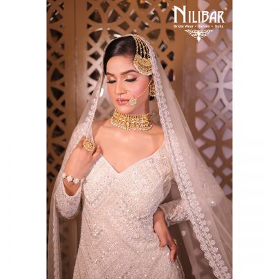 White Net Palazzo Suit