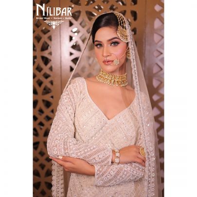 White Net Palazzo Suit