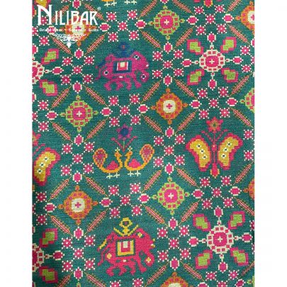 Jade Green Matka Silk Unstitched Suit 