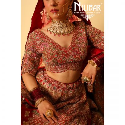 Red Silk Bridal Lehenga