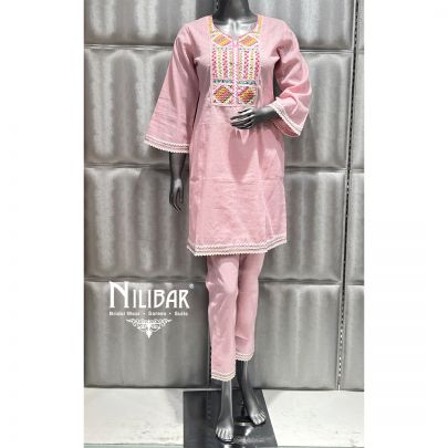 Baby Pink Cotton Co-ord Set