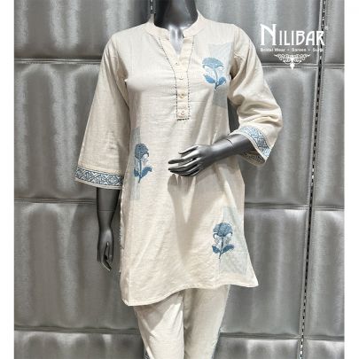 Ivory Cotton Printed Co-ord Set