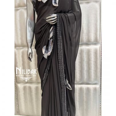 Black Georgette Saree