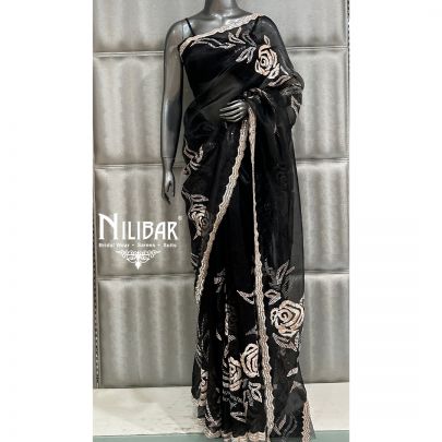 Black Organza Saree
