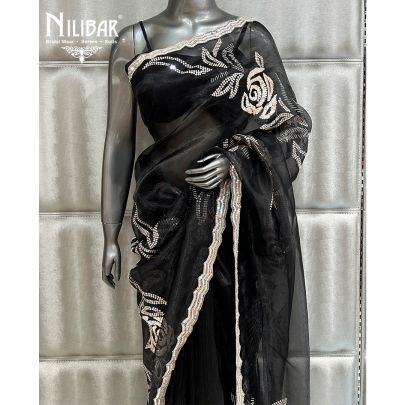Black Organza Saree