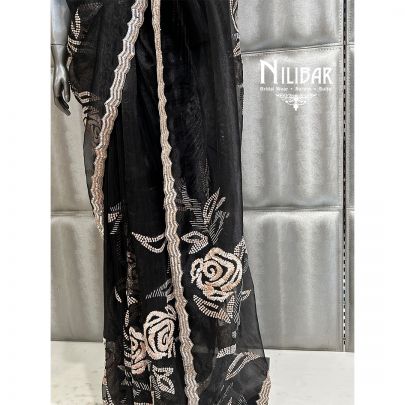 Black Organza Saree