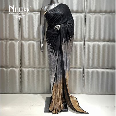 Black Georgette Saree