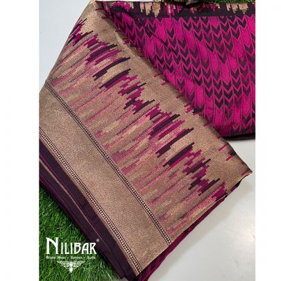 Wild Berry Pink Silk Saree