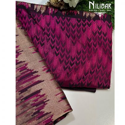 Wild Berry Pink Silk Saree