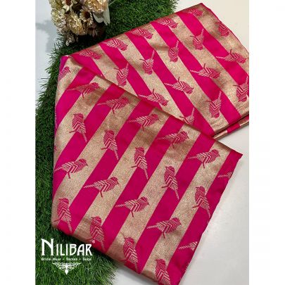 Hot Pink Silk Saree